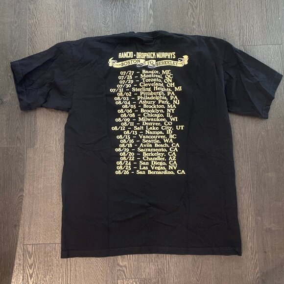 RANCID DROPKICK MURPHY'S FROM BOSTON TO BERKELEY TOUR SHIRT SIZE LARGE - Picture 5 of 7